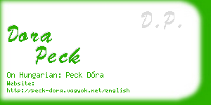 dora peck business card